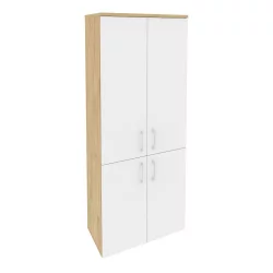 Шкаф высокий широкий ОНИКС О.СТ-1.3 Тиквуд Светлый/Белый / ONIX O.ST-1.3