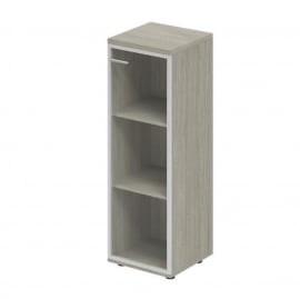 Шкаф средний со стеклом, задняя стенка ЛДСП (правый) Wing WN.812.OL.AL.R Дуб светлый