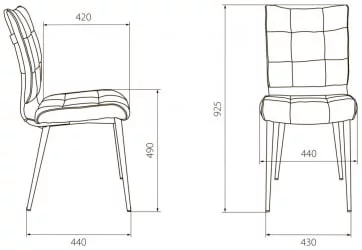 Стул для кухни Бюрократ KF-4 Черный Light 20