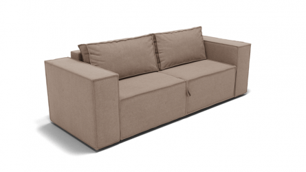 Диван Хилтон-1 (ЗР) Цвет фасада: Светло коричневый; Тип: Прямой; Материал фасада: Металл/Велюр