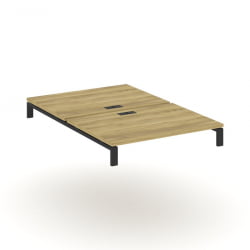 Двойной стол надставка на две опорные тумбы CОНCЕПТ CН.ДСН-005 Дуб Винченцо Черный / CONCEPT CN.DSN-005