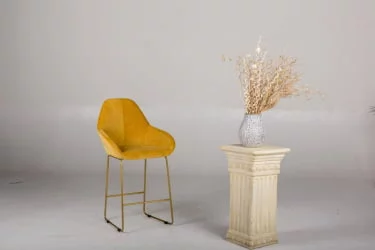 Стул полубарный Kent Грей/Линк Золото