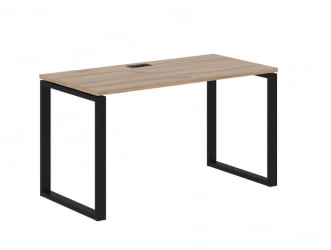 Стол письменный ЕДИС ЕКСТ 1367 Дуб Денвер светлый Черный / EDIS EQST