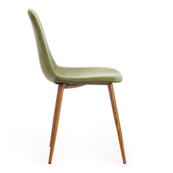 Кухонный стул BREEZE (mod. 4724) вельвет/металл, 44 х 53 х 87 см, Green (зеленый) HLR54 / натуральный