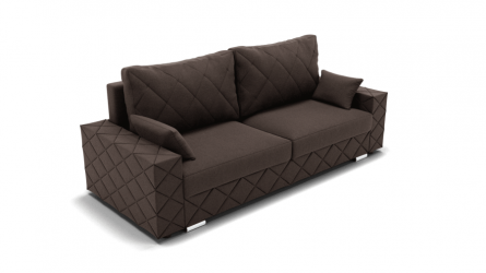 Диван Мартин-1 (ЗР) Цвет фасада: Коричневый; Тип: Прямой; Материал фасада: Металл/Велюр