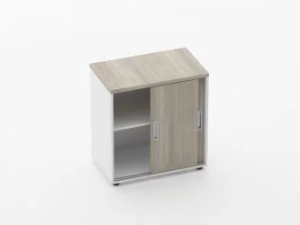 Тумба-купе Deka 9.02.08 Дуб Сантана светлый/Белый