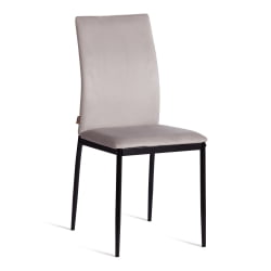 Мягкий стул CAPRI (mod. BC565-DC) металл, флок, 43 х 53 х 92 см, Light grey (светло-серый) HLR14 / черный