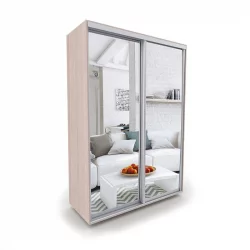 Шкаф-купе 2-х дверный Акцент-Сим З 1600х600  Ясень шимо светлый