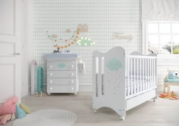 Комод в детскую Micuna Lili B-970 White Stars Grey