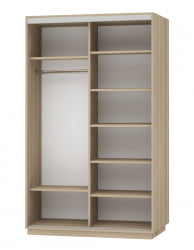 Шкаф-купе двухдверный Экспресс Дуо Экспенс 1400х2200h Дуб сонома