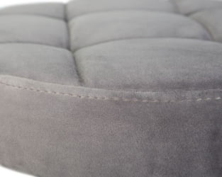 Табурет барный ДОБРИН БРУНО БЛАCК (серый велюр (МДЖ9-75)) 2 шт / DOBRIN BRUNO BLACK (MJ9-75))