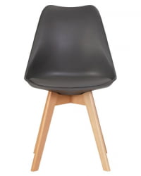 Стул обеденный DOBRIN JERRY SOFT (ножки светлый бук, цвет сиденья темно-серый (G-04)) 4 шт