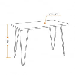Компьютерный стол WD-06 Concrete