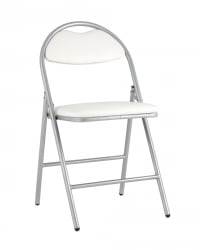 Стул складной Hagen chrome экокожа Белый