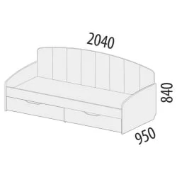 Кровать Кашемир 900.05 Дуб Кронберг