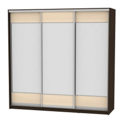 Шкаф-купе B-220х235х60-3(Венге-ДМ-D8D8D8)