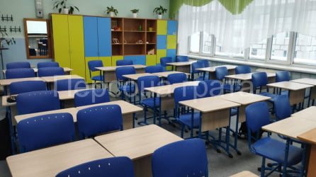 Стол ученический 1-местный регулируемый (рост 5-7) 600х500 мм ЛДСП Бук/Металл Серый