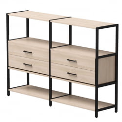 Набор стеллажных систем Everprof EVO №2 Дуб Соната Черный