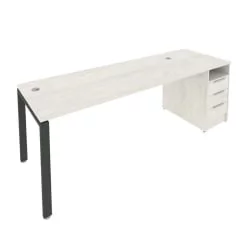 Рабочая станция с опорной тумбой Metal System Б.РС-СТП -1.5 Наварра/Антрацит