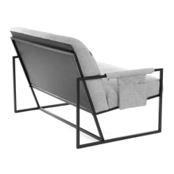 Диван прямой Charli LUX/Чарли Люкс велюр/букле, VT shape silver