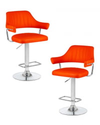 Стул барный DOBRIN CHARLY (оранжевый) 2 шт