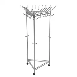 Вешалка гардеробная на колесах Пико 21 Металлик
