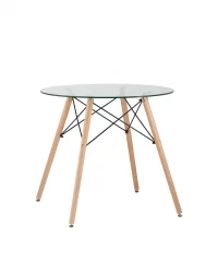 Маленький обеденный стол EAMES DSW Стеклянный