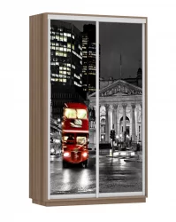 Шкаф-купе двухдверный Экспресс Дуо 1200х2200h Лондон/Ясень шимо тёмный