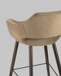 Стул барный Саймон Б велюр Капучино