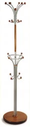 Вешалка напольная Д 2 Металлик/ средне-коричневый