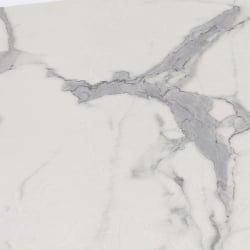 Стол ALIGERY ЛДСП/HPL/опора-массив березы , 130 х 75+30 х 75 см, Мрамор светлый/белый