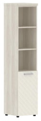 Шкаф колонка с глухой малой дверью и топом (правый) Torr LUX TLHC 42.5 R Сосна Эдмонд Латте