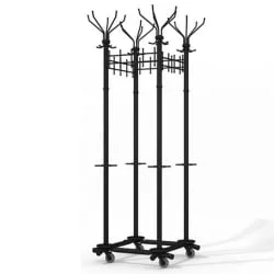 Вешалка гардеробная напольная Гардикс 4-Т22(К) с колесиками