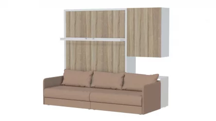 Диван дсп (лдсп) Лайт К 1600 со шкафом Белый Дуб Сонома Либерти 5