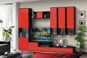 Набор мебели для гостиной Грация 6 МДФ матовый Венге/Галактика бронза