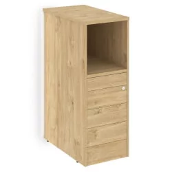 Тумба с подсветкой 5 ящиков TIP-ON завершающая, левая ONIX O.R-TV-5TIP.S(L) Тиквуд светлый