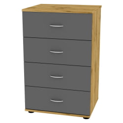 Комод Алиса(K2)856х540х459ручкаскоба96мм(ДВ-Графит)