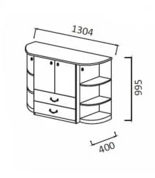 Комод Комодино-3 Орех итальянский (Н) Мария луиза