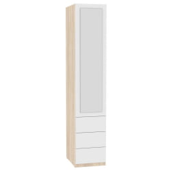 Шкаф распашный Риал(H12_M)230х45х45PUSHtoOPEN(ДСС-Белый)