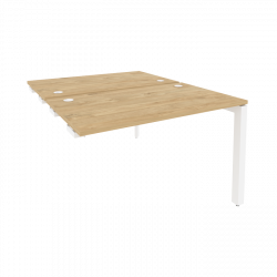Стол-приставка двойной на П-образном м/к к опорным элем. ONIX O.MP-D.SPR-2.7 Тиквуд Светлый/Белый