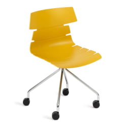 Стул офисный HANSEN (mod. 606-1) / 1 шт. в упаковке пластик/металл, 50х51х81 см, высота до сиденья 45 см, оранжевый/хром