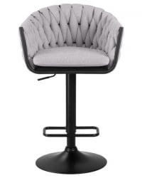 Стул барный DOBRIN LEON (серая ткань (LAR 275-17)) 2 шт