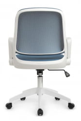 Кресло В-158 Белый Пластик/Синий / W-158