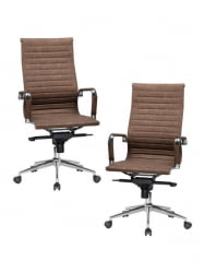 Офисное кресло для руководителей DOBRIN CLARK (коричневый лофт №320) 2 шт