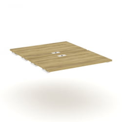 Двойной стол-приставка к двум опорным тумбам/шкафам CONCEPT CN.DSPR-006 Дуб Винченцо Белый