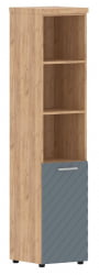 Шкаф колонка с глухой малой дверью и топом (левый) Torr LUX TLHC 42.5 L Дуб Бофорд Серо-голубой