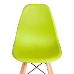 Стул CINDY (EAMES) (mod. 1801) дерево бук/металл/сиденье пластик, 45x51x82 см, Olive (оливковый)