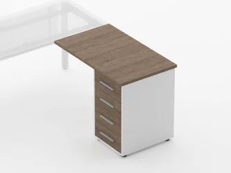 Тумба приставная Deka 9.05.10 Дуб Верцаска/Белый