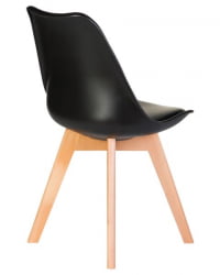 Стул обеденный DOBRIN JERRY SOFT (ножки светлый бук, цвет сиденья черный (B-03)) 4 шт