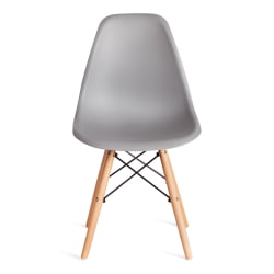 Кухонный стул CINDY (EAMES) (mod. 1801) дерево бук/металл/сиденье пластик, 45x51x82 см, Light grey (светло-серый)